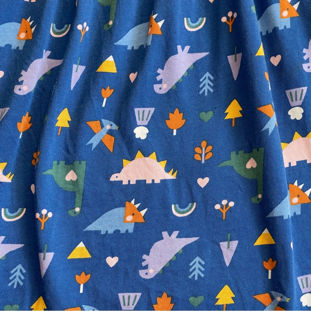 Blue Striped and Patterned Kids Dress - Picture 2 of 8